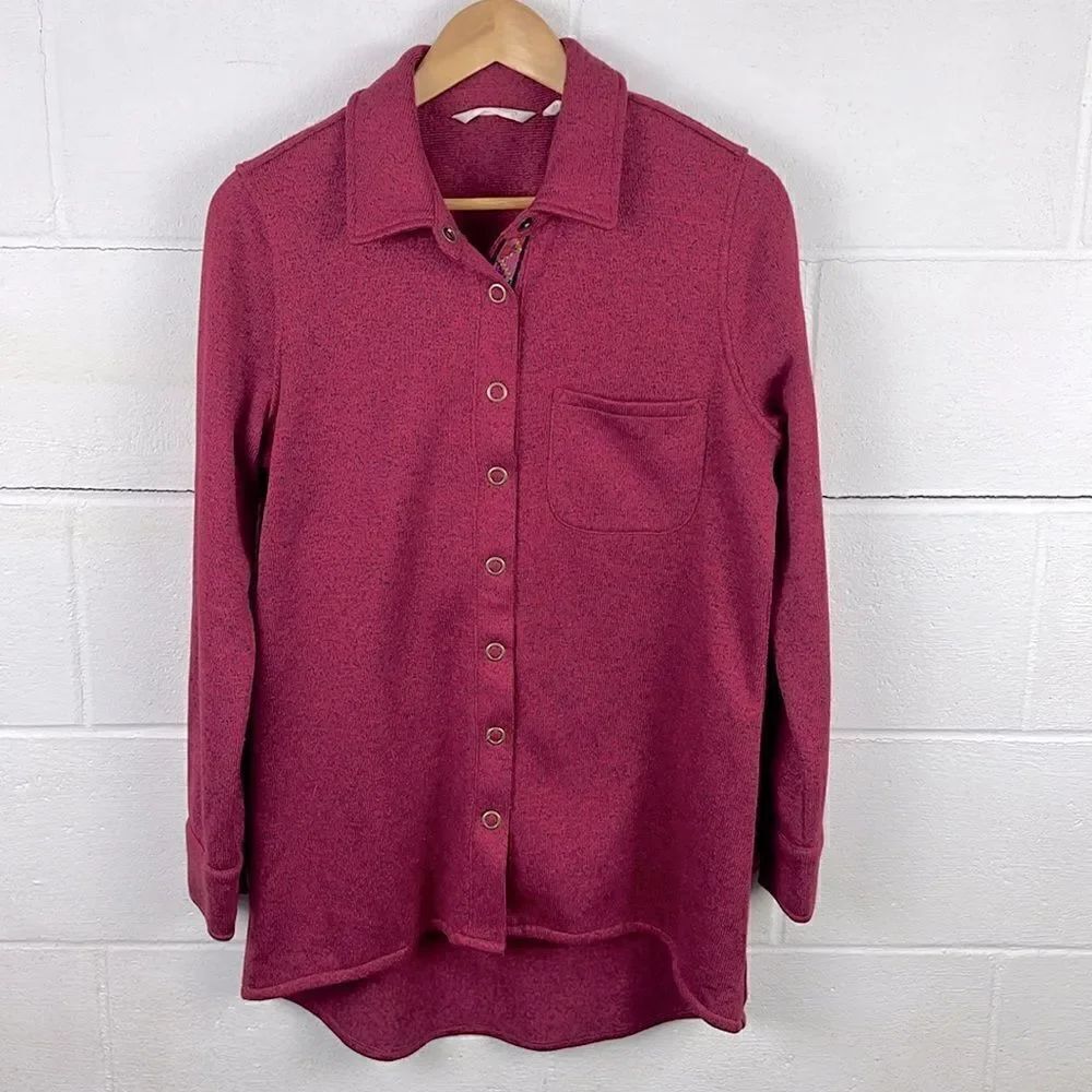 Soft Surroundings tweed willow button up shirt jacket